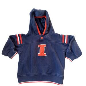 Vtg 1990s Red Oak Sportswear University of Illinois Fighting Illini Hoodie 2T